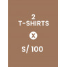 Pack 2 T-Shirts x S/100